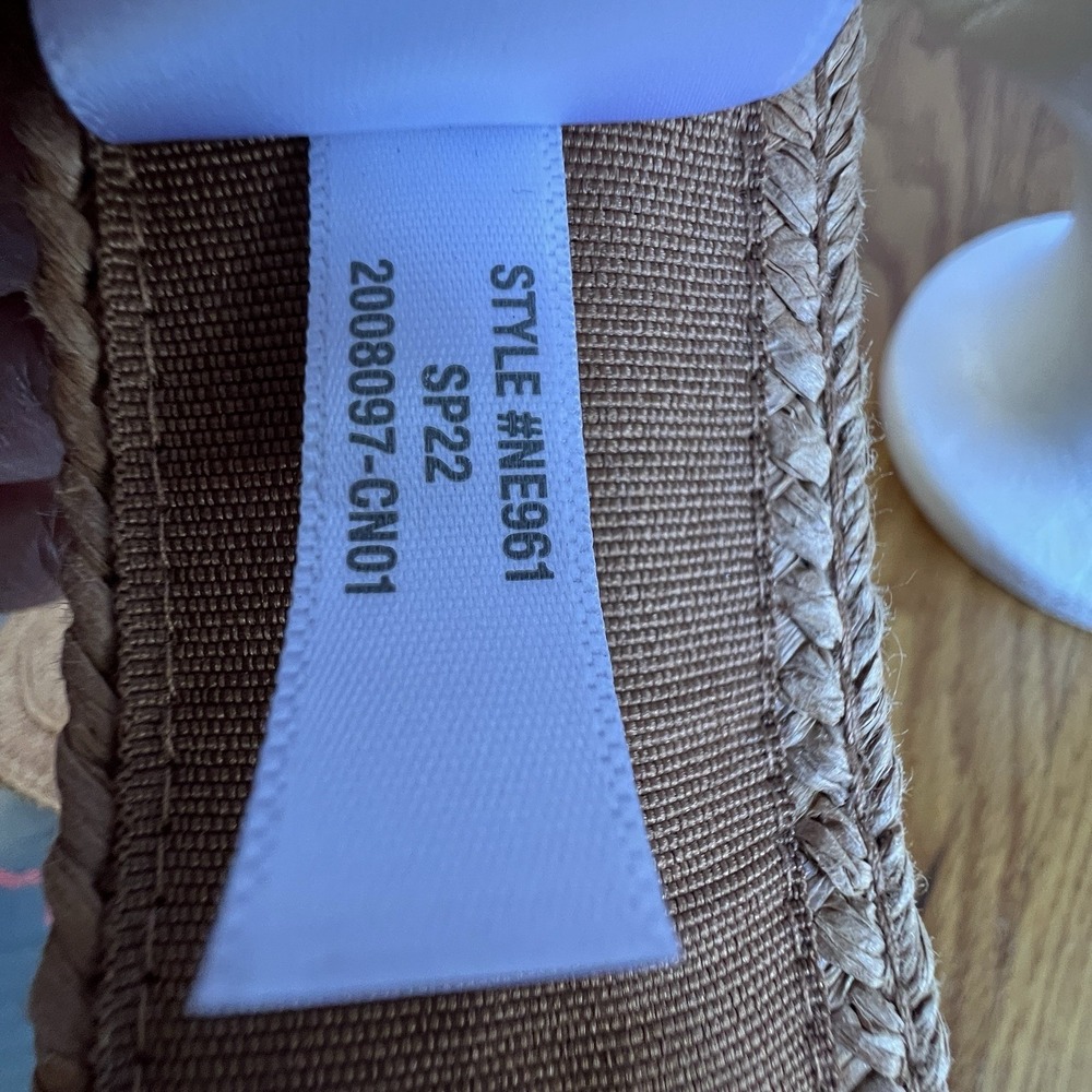 Madewell Straw Visor Hat Natural Tan Woven Sun Hat Minimalist Resort Coastal - Picture 10 of 10